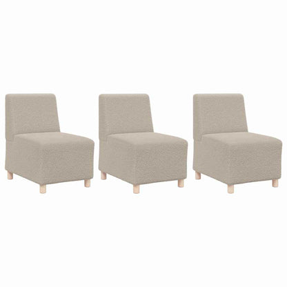 Modulares Armfreies Sofa 3 pcs Hellgrau 55 x 74 x 82 cm