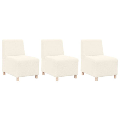 Modulares Armfreies Sofa 3 pcs Creme 55 x 74 x 82 cm