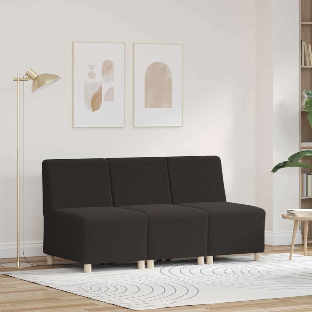 Modulares Armfreies Sofa 3 pcs Dunkelgrau 55 x 74 x 82 cm