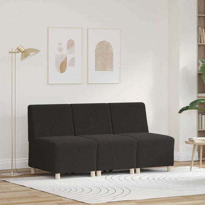 Modulares Armfreies Sofa 3 pcs Dunkelgrau 55 x 74 x 82 cm