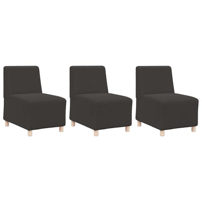 Modulares Armfreies Sofa 3 pcs Dunkelgrau 55 x 74 x 82 cm