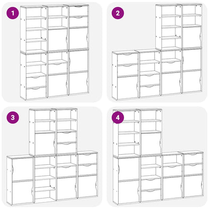 Beistellschränke 6 Stk. ODDA 40x24x79 cm Massivholz Kiefer