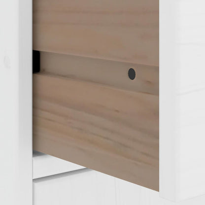 Beistellschränke 6 Stk. ODDA Weiß 40x24x79 cm Massivholz Kiefer