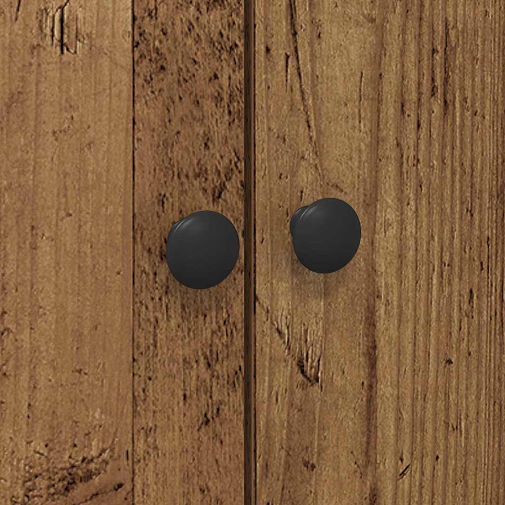 Küchenschrank mit Regal Altholz 60 x 50 x 180 cm Holzwerkstoff