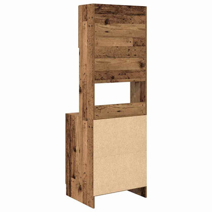 Küchenschrank mit Regal Altholz 60 x 50 x 180 cm Holzwerkstoff