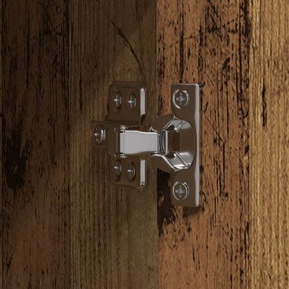 Büroschrank mit Regal Altholz 60 x 32 x 153 Holzwerkstoff