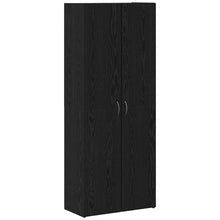 Büroschrank mit Tür Schwarze Eiche 60 x 32 x 153 Holzwerkstoff