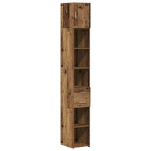 Schlanker Stauraum Schrank Altholz 30 x 42.5 x 225 cm