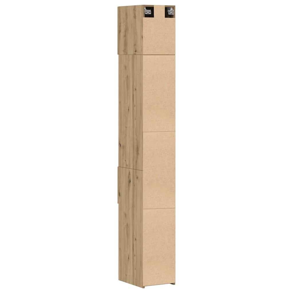 Schlanker Stauraum Schrank Artisan-Eiche 30 x 42.5 x 225 cm