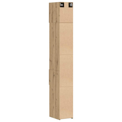 Schlanker Stauraum Schrank Artisan-Eiche 30 x 42.5 x 225 cm