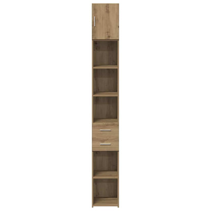 Schlanker Stauraum Schrank Artisan-Eiche 30 x 42.5 x 225 cm