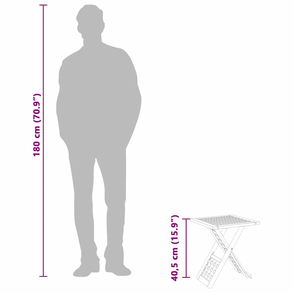 Couchtisch Braun 33 x 33 x 40.5 cm Massivholz Walnuss