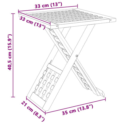Couchtisch Braun 33 x 33 x 40.5 cm Massivholz Walnuss