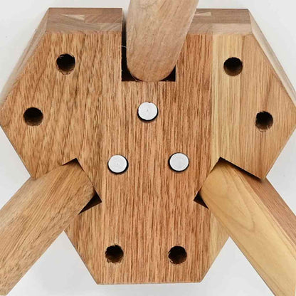 Couchtisch Braun 50 x 50 x 46 cm Massivholz Walnuss