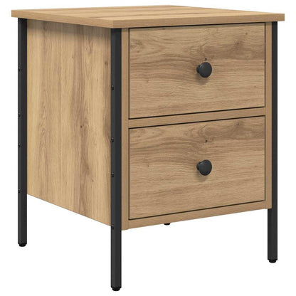 Nachttisch mit Schubladen Eiche handwerklich 40 x 42 x 50 cm