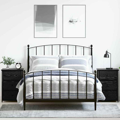 Nachttisch mit Schubladen 2 pcs Schwarze Eiche