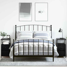 Nachttisch 2 pcs Schwarz Eichen-Optik 30 x 60 x 60 cm