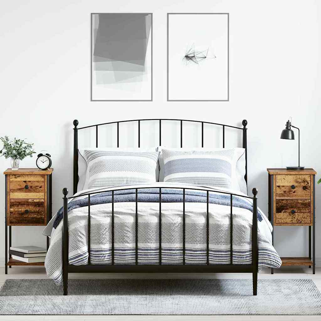 Nachttisch 2 pcs Altholz 32 x 42 x 70 cm Holzwerkstoff