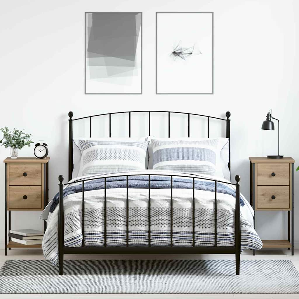 Nachttisch 2 pcs Eiche handwerklich 32 x 42 x 70 cm