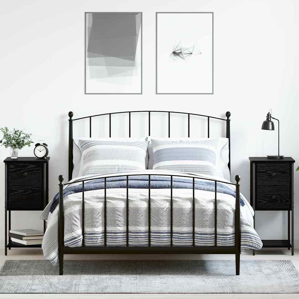 Nachttisch 2 pcs Schwarze Eiche 32 x 42 x 70 cm Holzwerkstoff