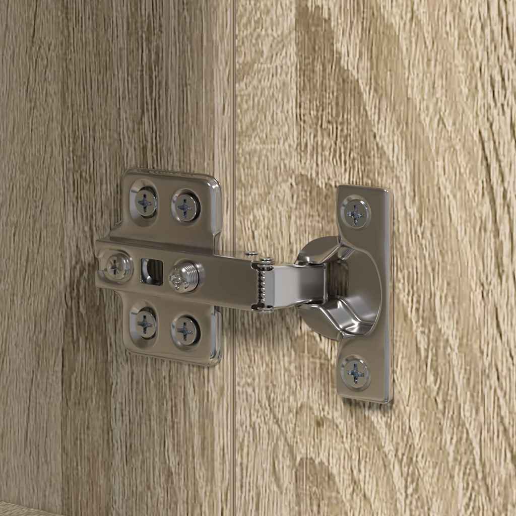 Küchenschrank mit Regal Beige 35 x 50 x 180 cm Holzwerkstoff