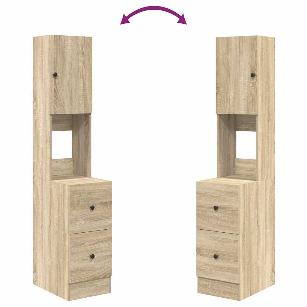 Küchenschrank mit Regal Beige 35 x 50 x 180 cm Holzwerkstoff