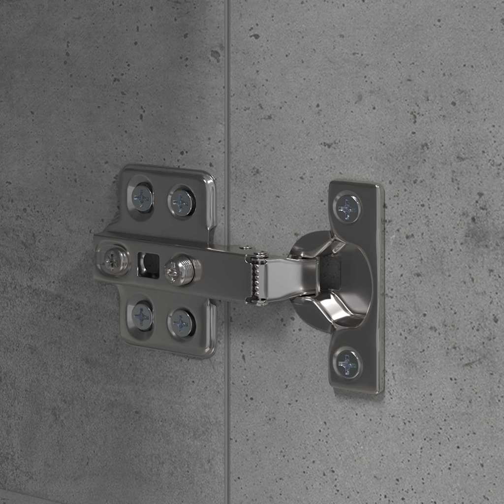 Küchenschrank mit Regal Grau 35 x 50 x 180 cm Holzwerkstoff