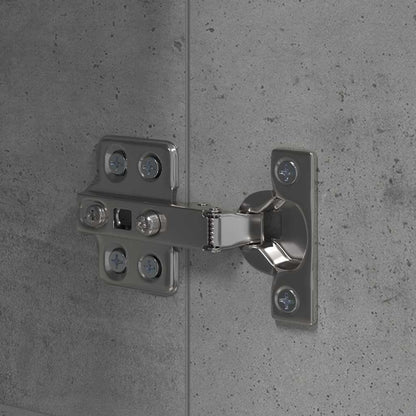 Küchenschrank mit Regal Grau 35 x 50 x 180 cm Holzwerkstoff