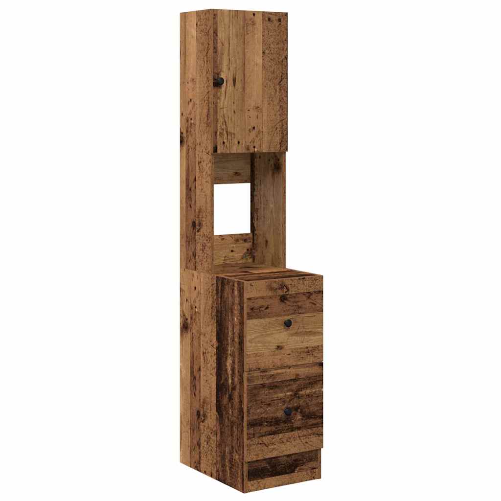 Küchenschrank mit Regal Altholz 35 x 50 x 180 cm Holzwerkstoff