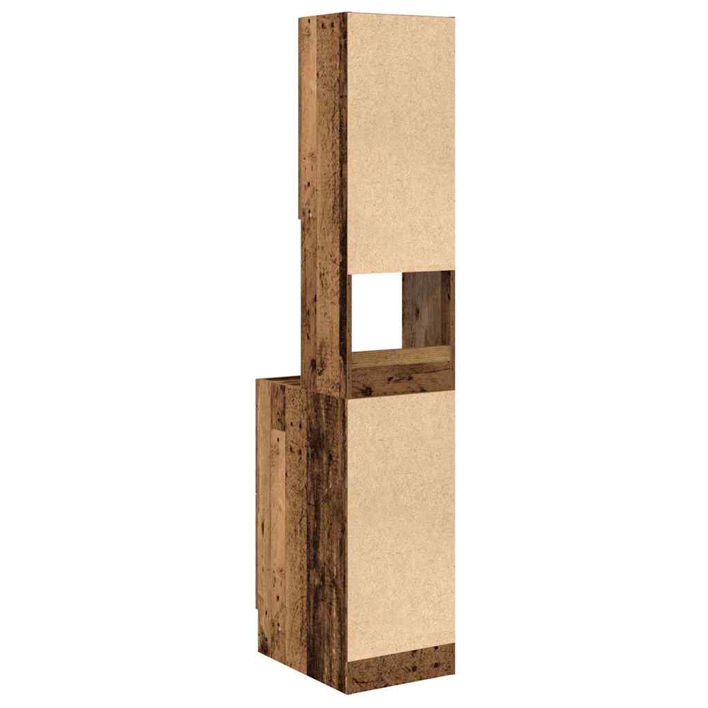 Küchenschrank mit Regal Altholz 35 x 50 x 180 cm Holzwerkstoff