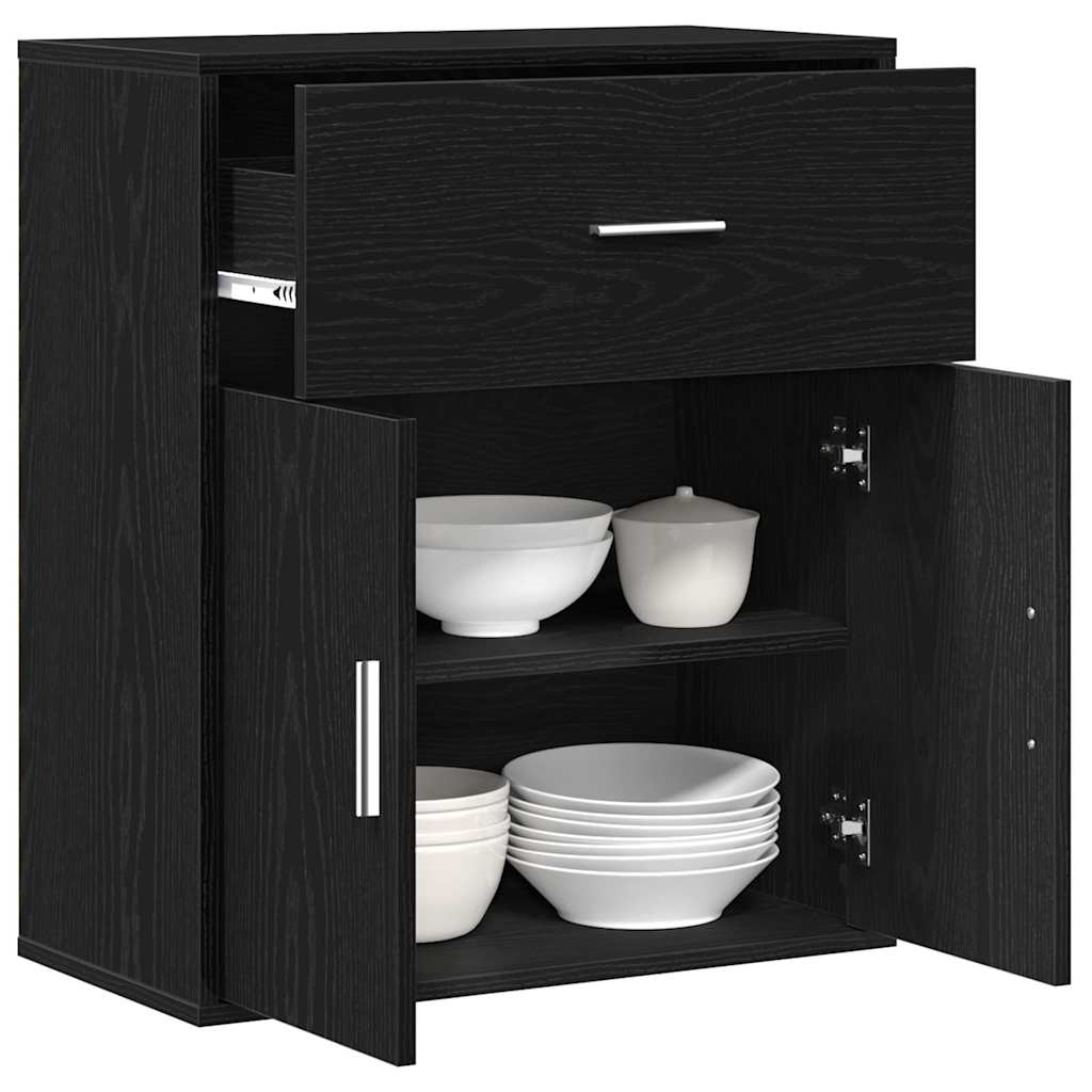 Sideboard Schwarze Eiche 60 x 31 x 70 cm Holzwerkstoff