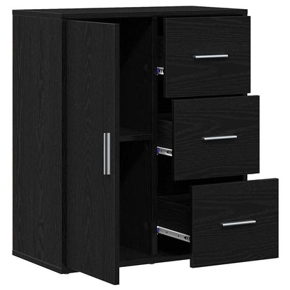 Sideboard Schwarze Eiche 60 x 31 x 70 cm Holzwerkstoff