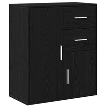 Sideboard Schwarz Eichen-Optik 60 x 31 x 70 cm Holzwerkstoff