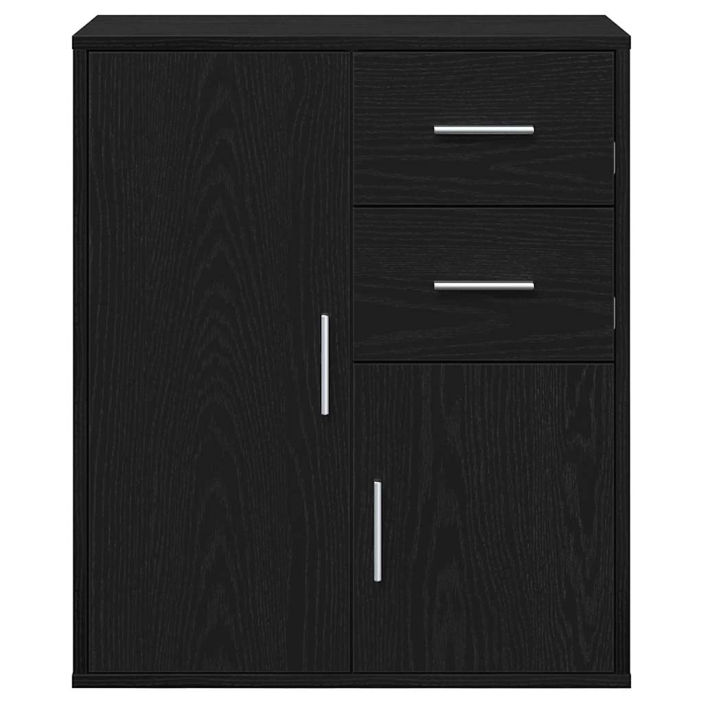 Sideboard Schwarz Eichen-Optik 60 x 31 x 70 cm Holzwerkstoff