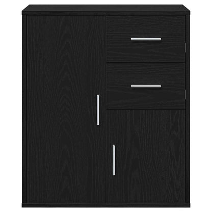 Sideboard Schwarz Eichen-Optik 60 x 31 x 70 cm Holzwerkstoff