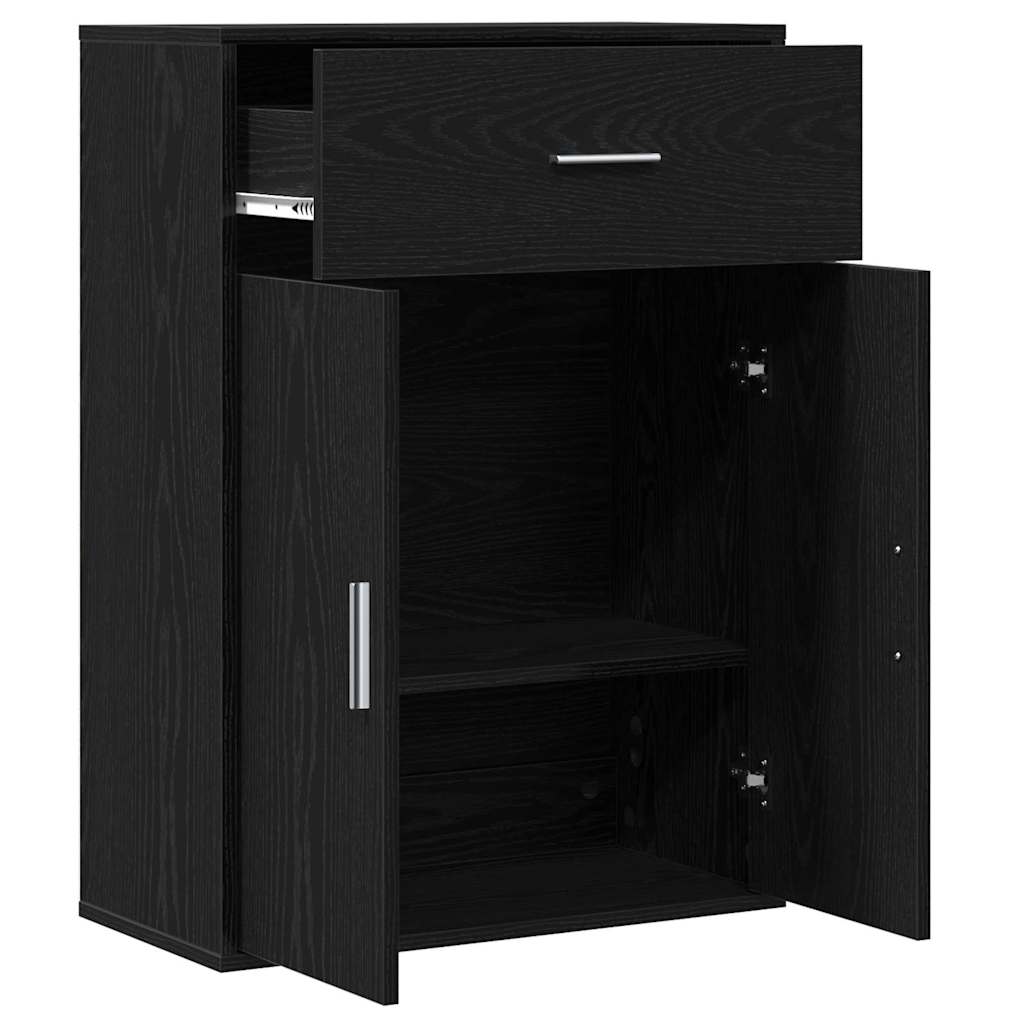 Sideboard Schwarze Eiche 79 x 38 x 80 cm Holzwerkstoff
