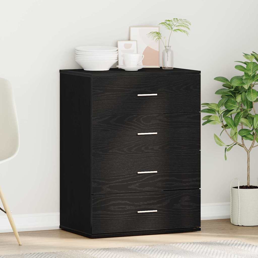 Sideboard Schwarze Eiche 60 x 39 x 80 cm Holzwerkstoff