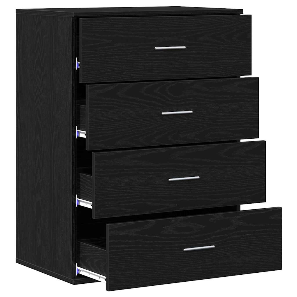 Sideboard Schwarze Eiche 60 x 39 x 80 cm Holzwerkstoff