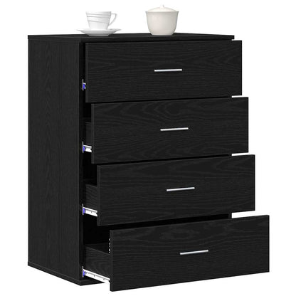 Sideboard Schwarze Eiche 60 x 39 x 80 cm Holzwerkstoff