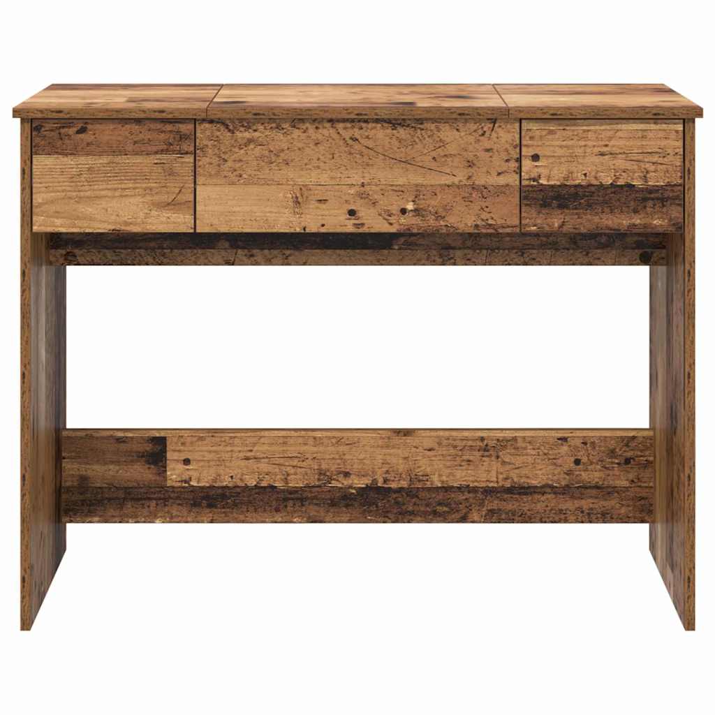 Schminktisch mit Spiegel Altholz 100 x 45 x 76 cm Holzwerkstoff