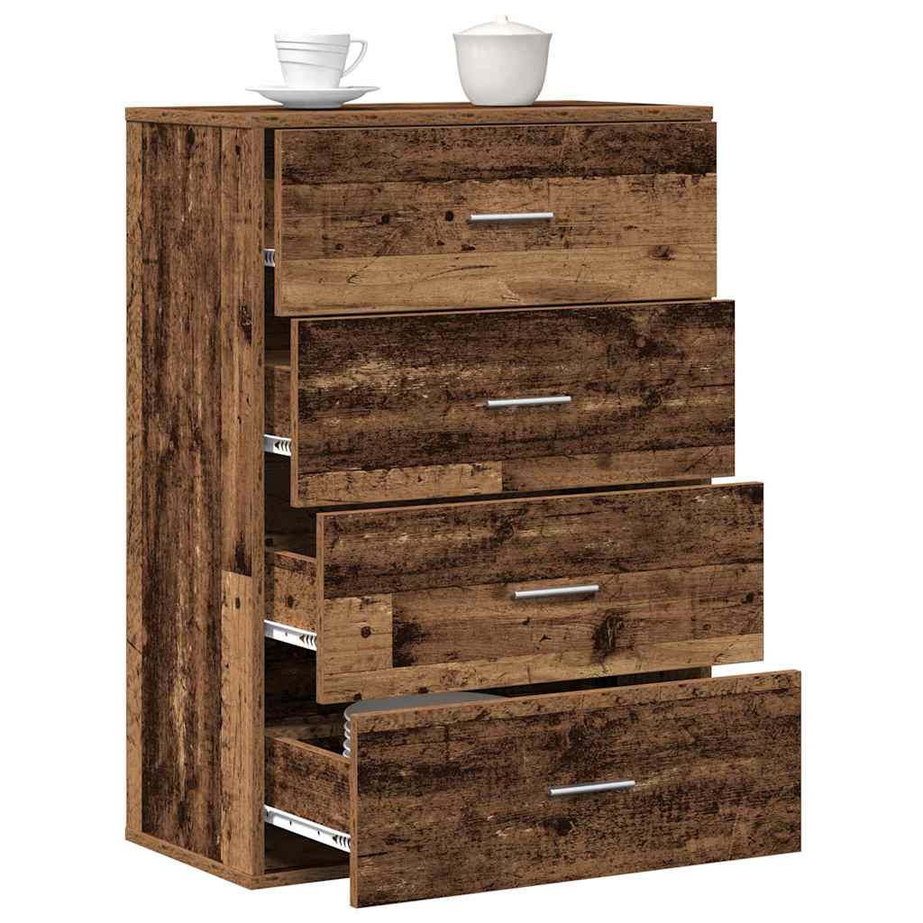 Sideboard mit Schubladen Altholz 60 x 31 x 84 cm Holzwerkstoff