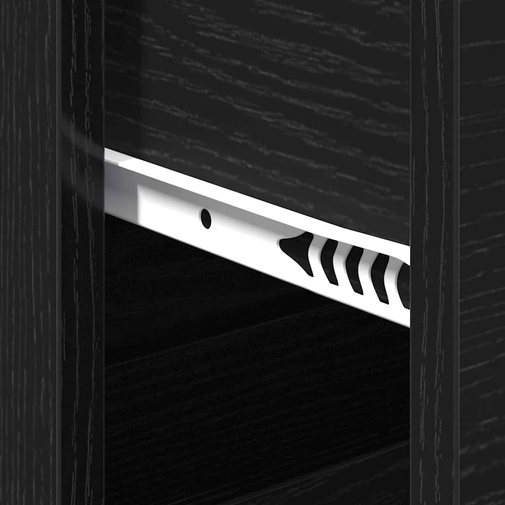 Sideboard Schwarz Eichen-Optik 60 x 31 x 84 cm Holzwerkstoff