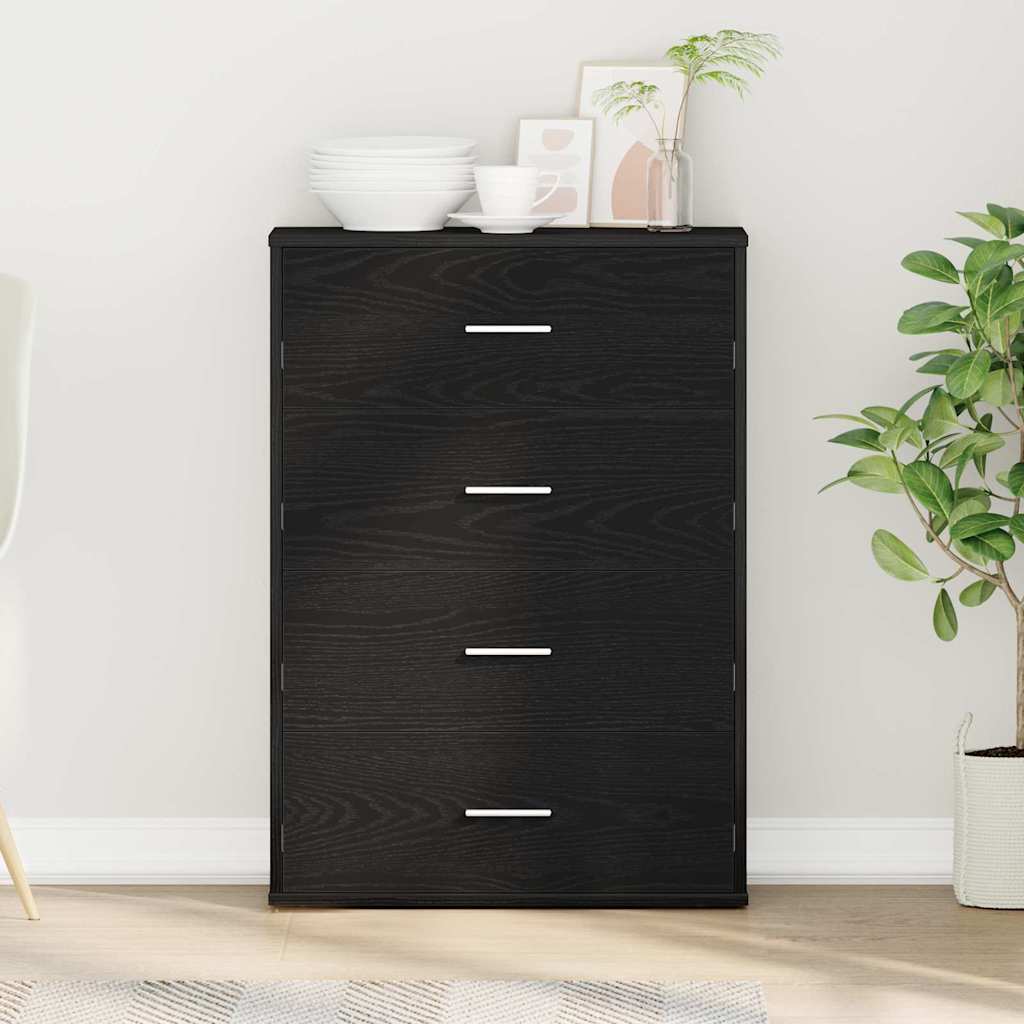 Sideboard Schwarz Eichen-Optik 60 x 31 x 84 cm Holzwerkstoff