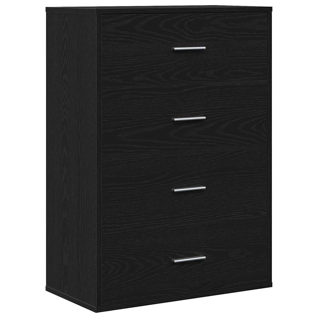 Sideboard Schwarz Eichen-Optik 60 x 31 x 84 cm Holzwerkstoff