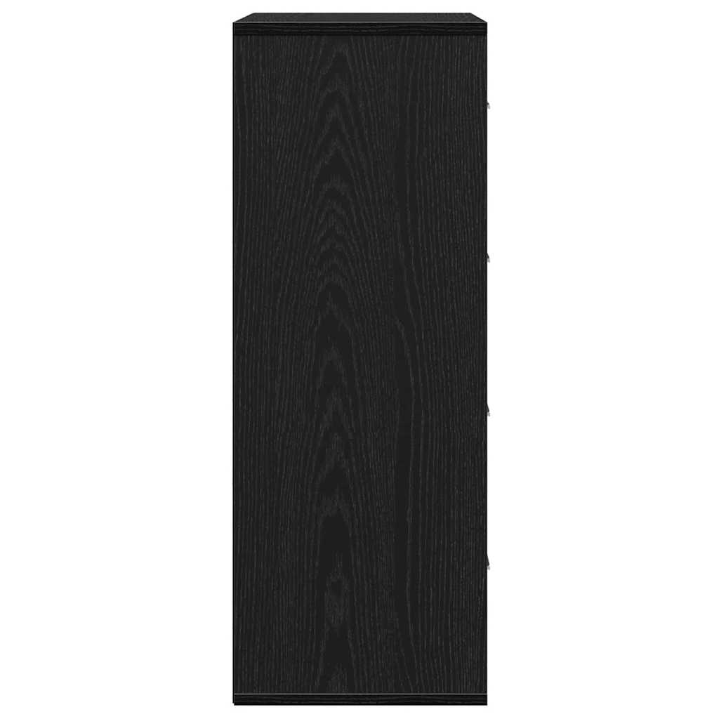 Sideboard Schwarz Eichen-Optik 60 x 31 x 84 cm Holzwerkstoff