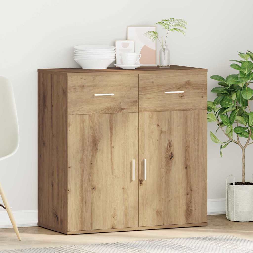 Sideboard Eiche handwerklich 79 x 38 x 80 cm Holzwerkstoff