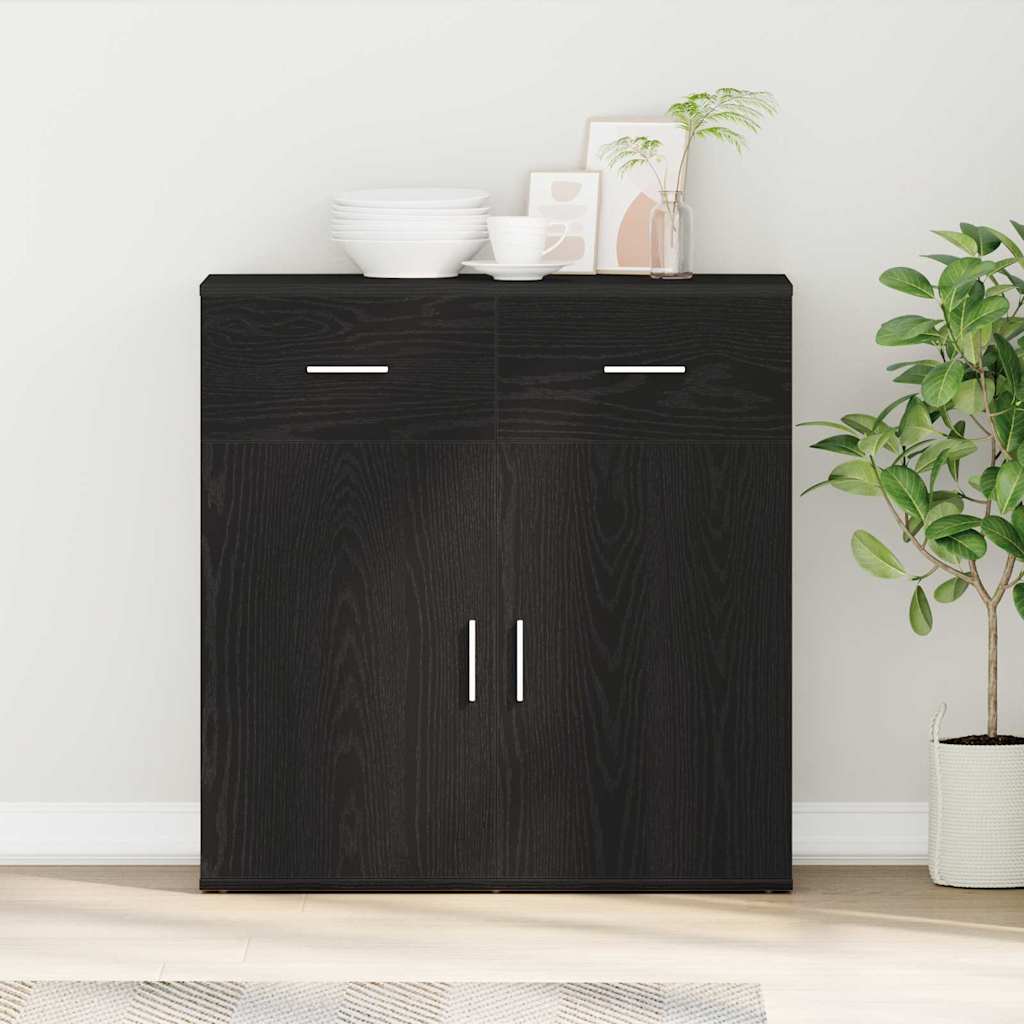 Sideboard Schwarze Eiche 79 x 38 x 80 cm Holzwerkstoff