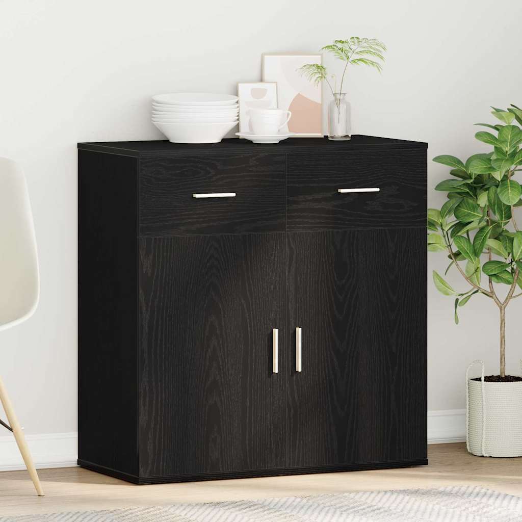 Sideboard Schwarze Eiche 79 x 38 x 80 cm Holzwerkstoff