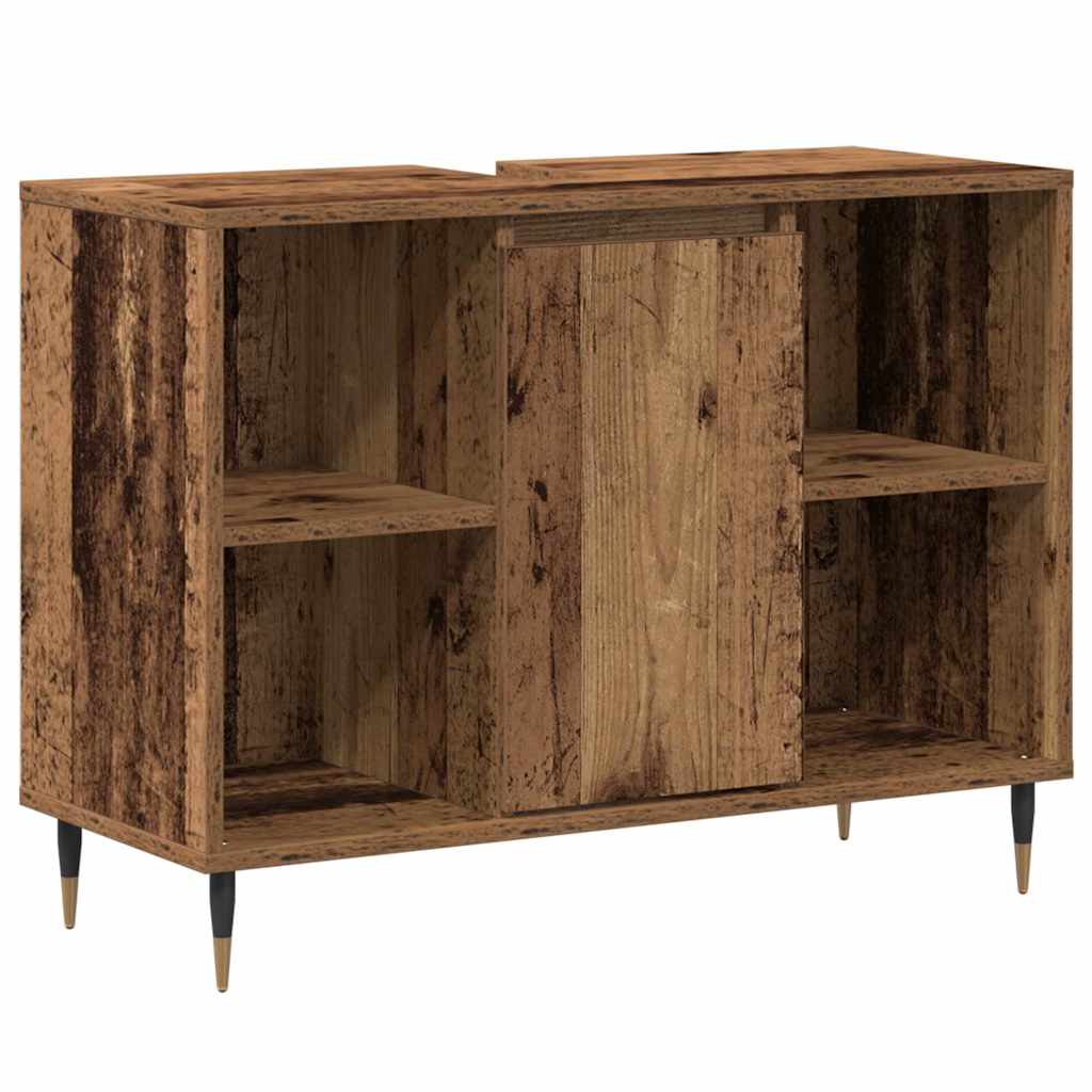 Badezimmer Schrank Altholz 80 x 33 x 60 cm Holzwerkstoff
