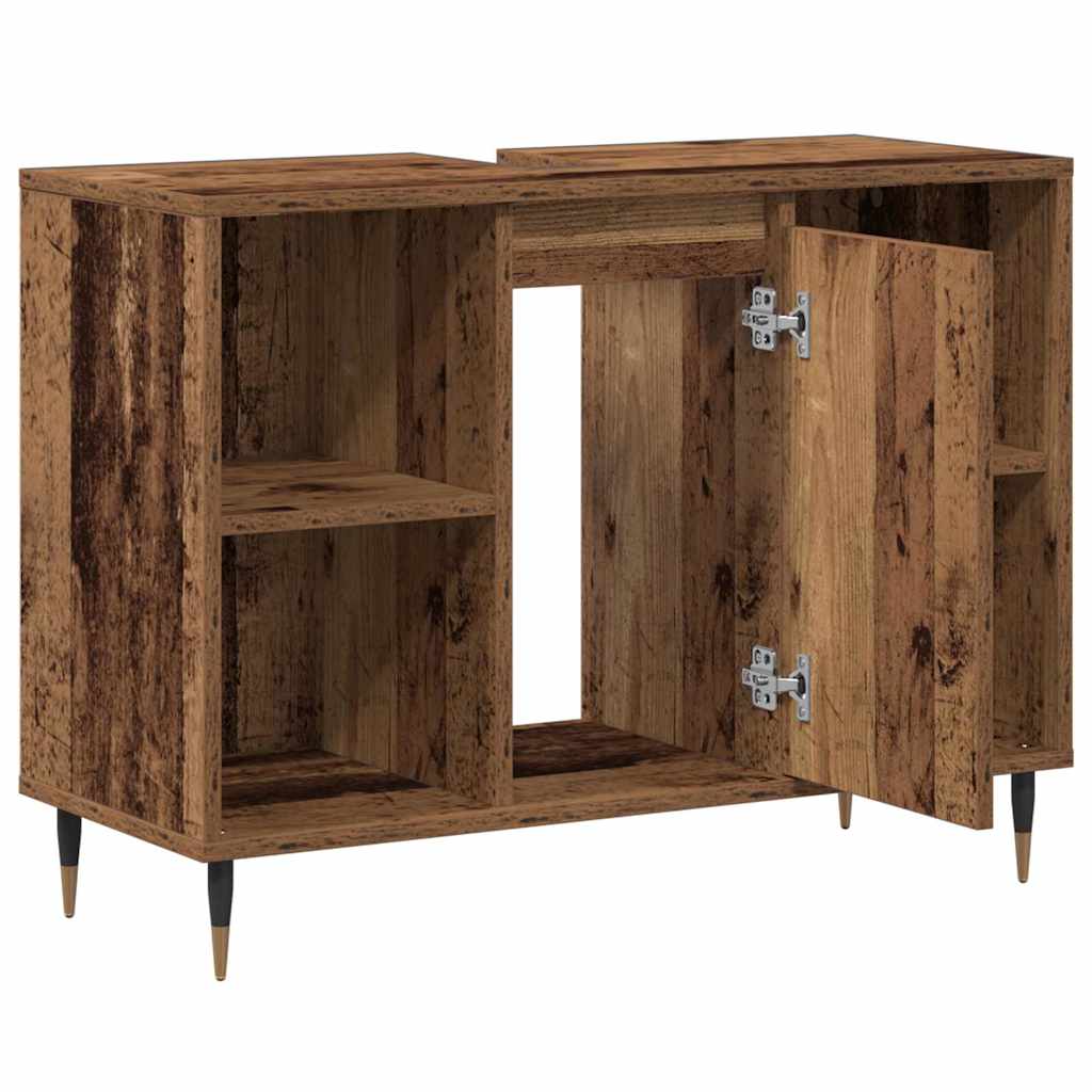 Badezimmer Schrank Altholz 80 x 33 x 60 cm Holzwerkstoff